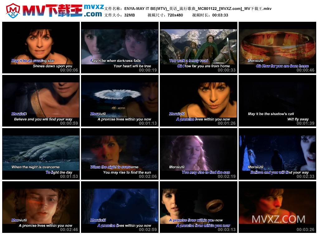 ENYA-MAY IT BE(MTV)_英语_流行歌曲_MC801122